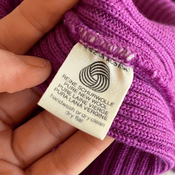 VTG Eisbar Austria Wool Ski Sweater 38 Purple Eagle Love To Ski Graphic - Picture 4 of 9